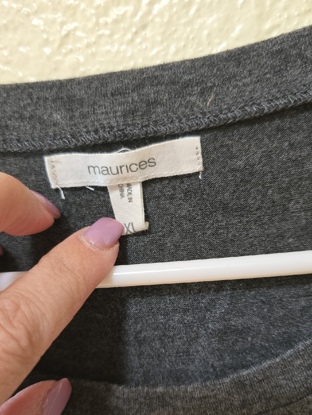 Maurices Charcoal Gray Crewneck Tee - Picture 3 of 3